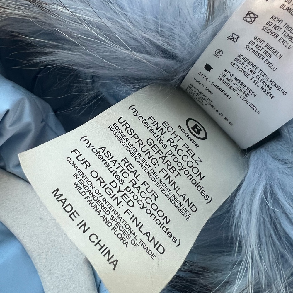 Bogner Blue Jacket with Fur Detail - Picture 8 of 9
